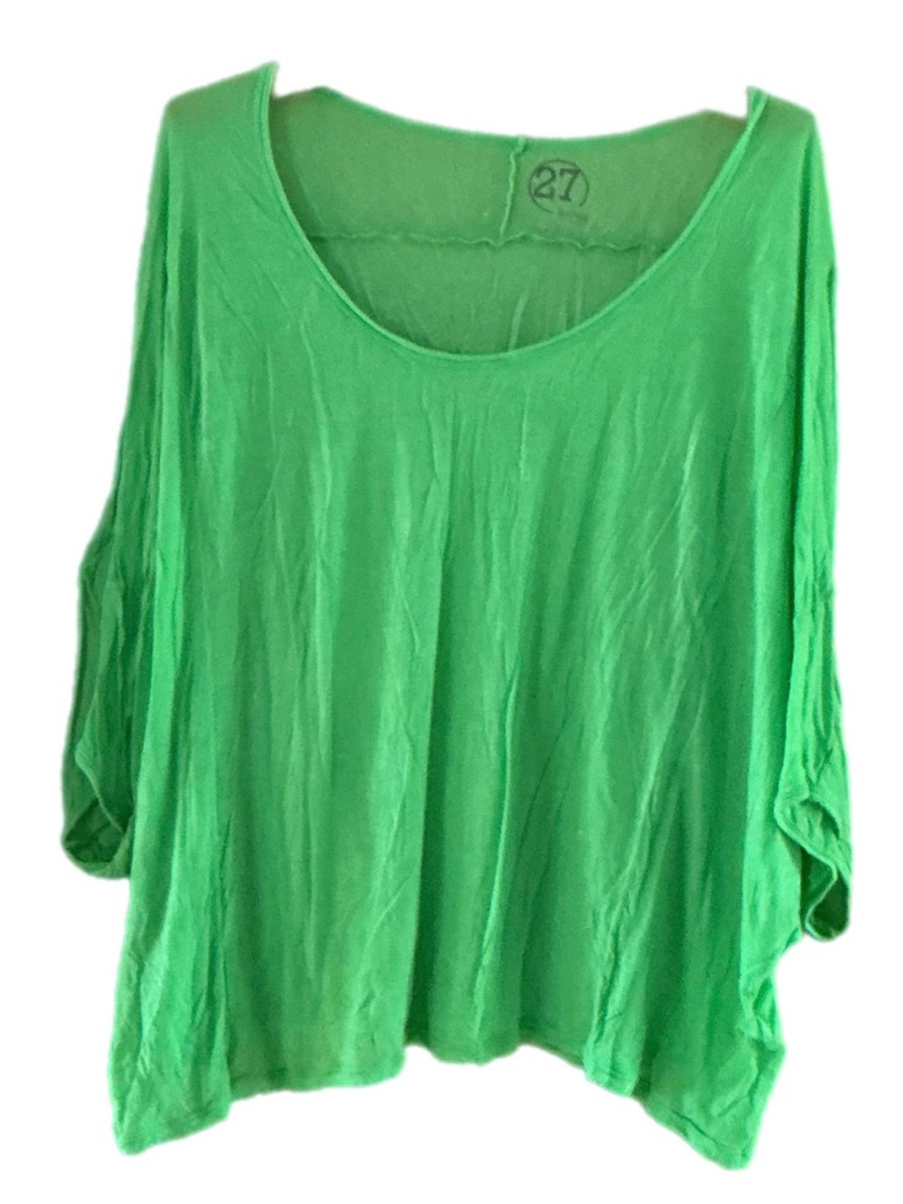 27 miles Malibu dolman sleeve/ batwing green top one size - Picture 1 of 6